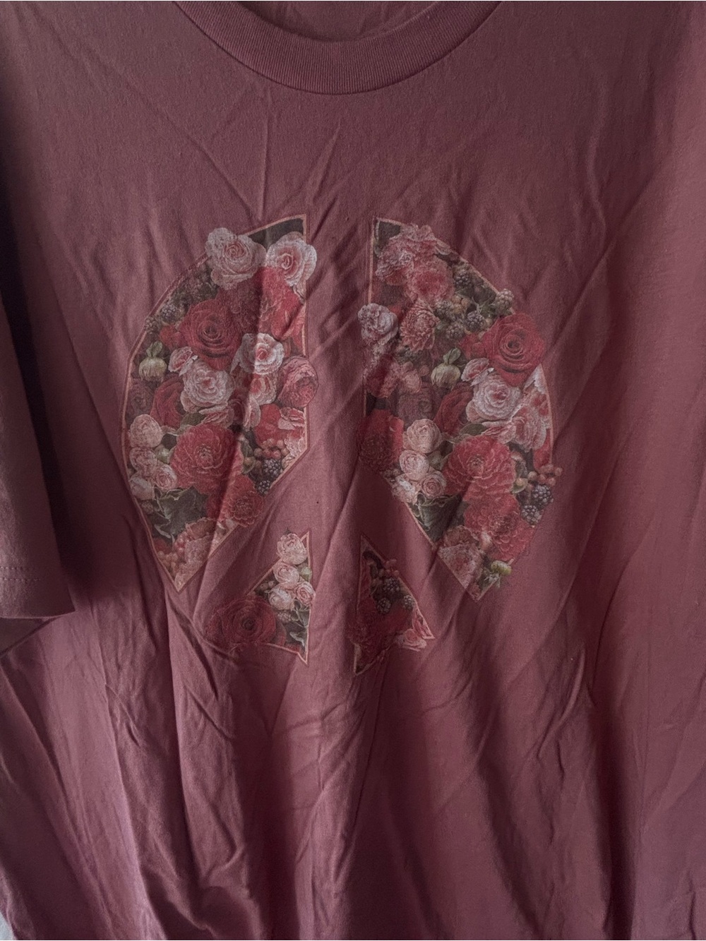 Bella Canvas Mauve Floral Peace Graphic Tee